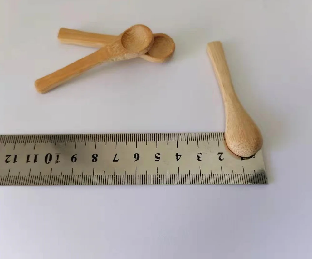 7 cm Mini Bamboo Ice-cream Facial Mask Spoon