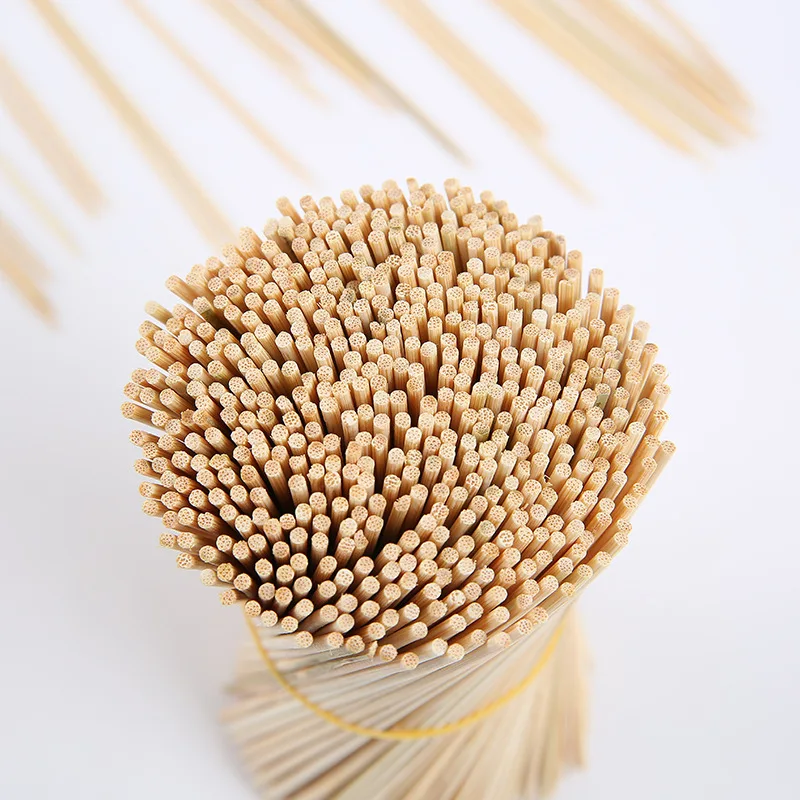 Customize Logo Wholesale Disposable Cheap Price Chinese manufacture New Innovation Round Bamboo Skewer