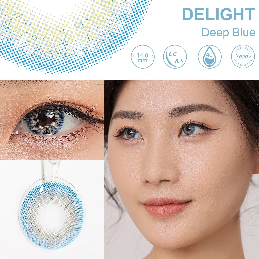 Magister Delight Contact Lenses Logo Clear Contact Lenses Custom Logo Natural Eye Color Contact Lens