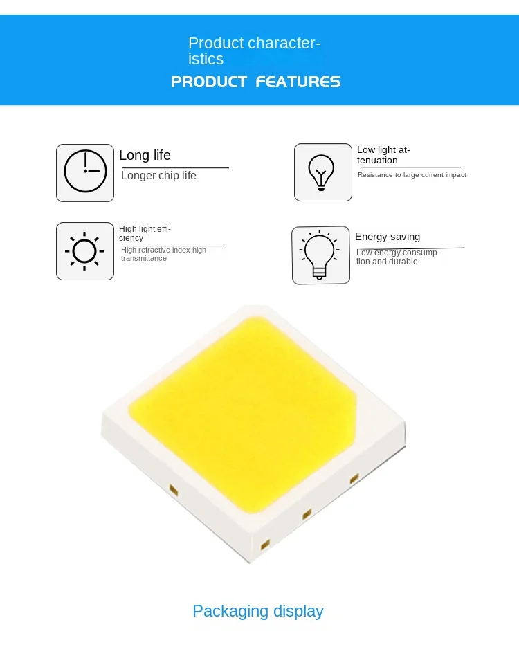 Sanan Tiandian 3030 SMD LED Lighting Beads High Light Efficiency 160-170 Lumen Square Cup Patch 6V 150mA-1W White Red Blue