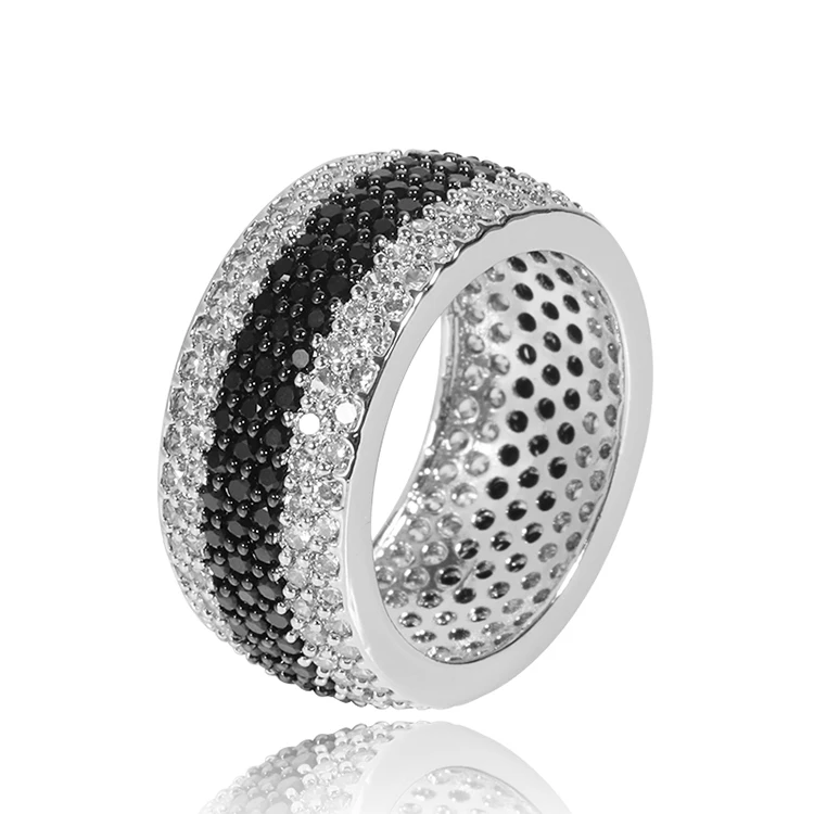 Bling jewelry silver plated cz diamond plain ring trendy copper alloy cheap ring