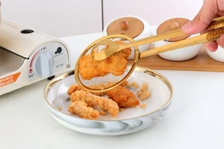 Wholesale Stainless Steel Oil Frying Food Serving Tongs Mesh Strainer Food Tong Clip for Kitchen