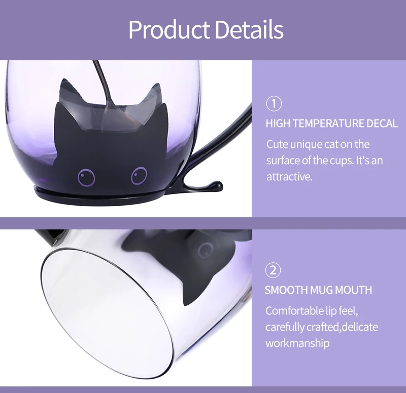 B098B Amazon Top Seller Personalized Beer Magic Drinking Gradient Tea Cups Wholesale Coffee Clear Glass Mugs With Handles