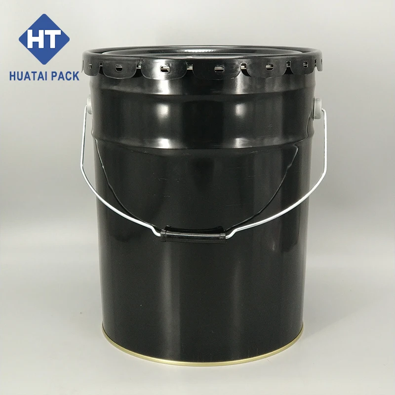 UN Approved 20 liter Tin Pail With Flower Lid And Handle 5 gallon Steel Drum for Paint Chemical