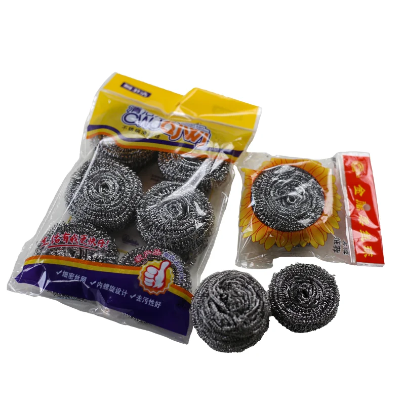 Source Factory India Wholesale Kitchen Pot Cleaning Dishes Washing Spiral Balls Stainless Steel Scrubber
