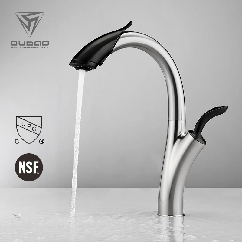 Chinese Factory Unique Chrome cUPC upc nsf 61 9 kitchen faucet flexible Pull Down Kitchen Sink Water Faucets