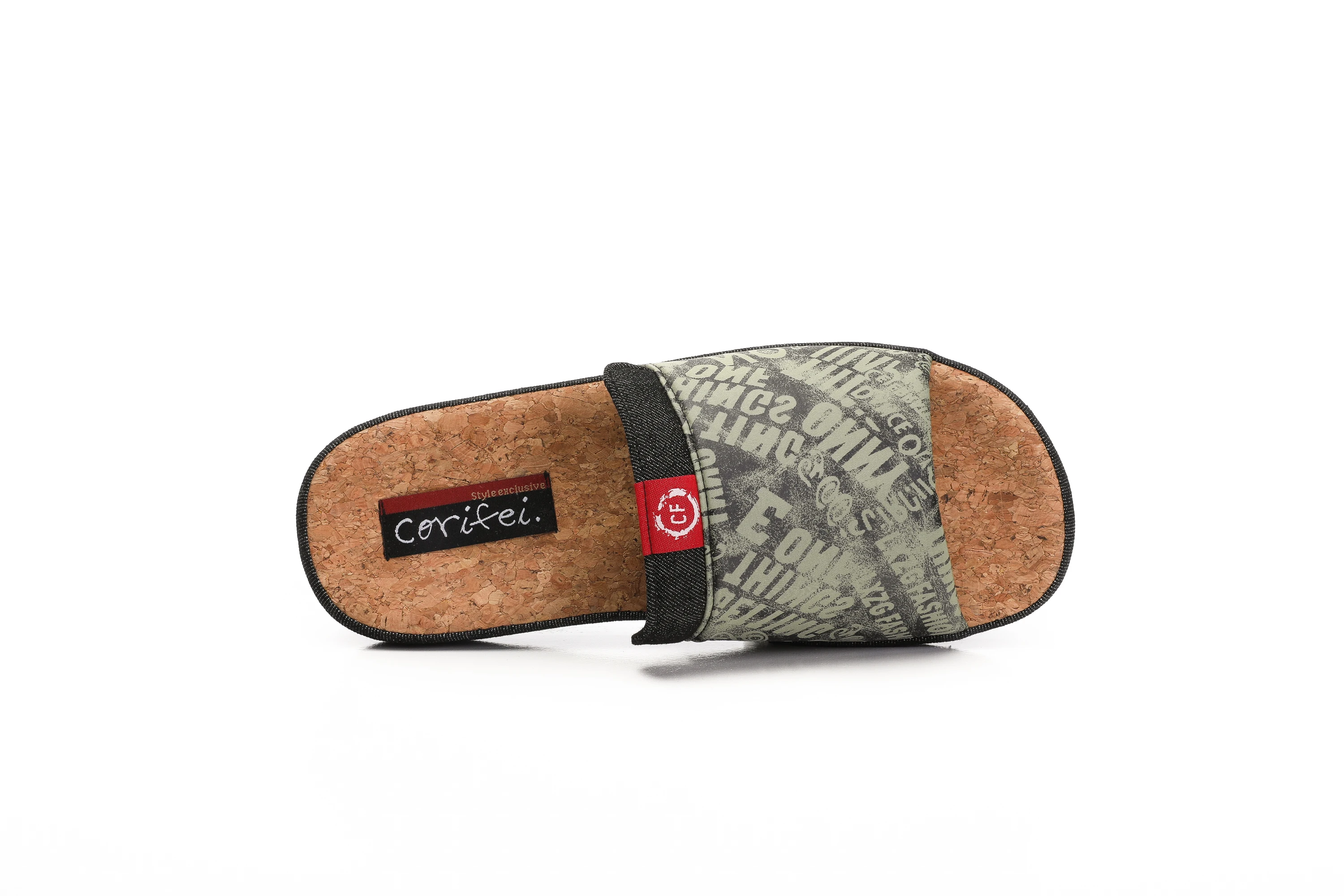 CORIFEI 2023 oak midsole made with poor handwriting men slides comfortable cork slippers and sandals