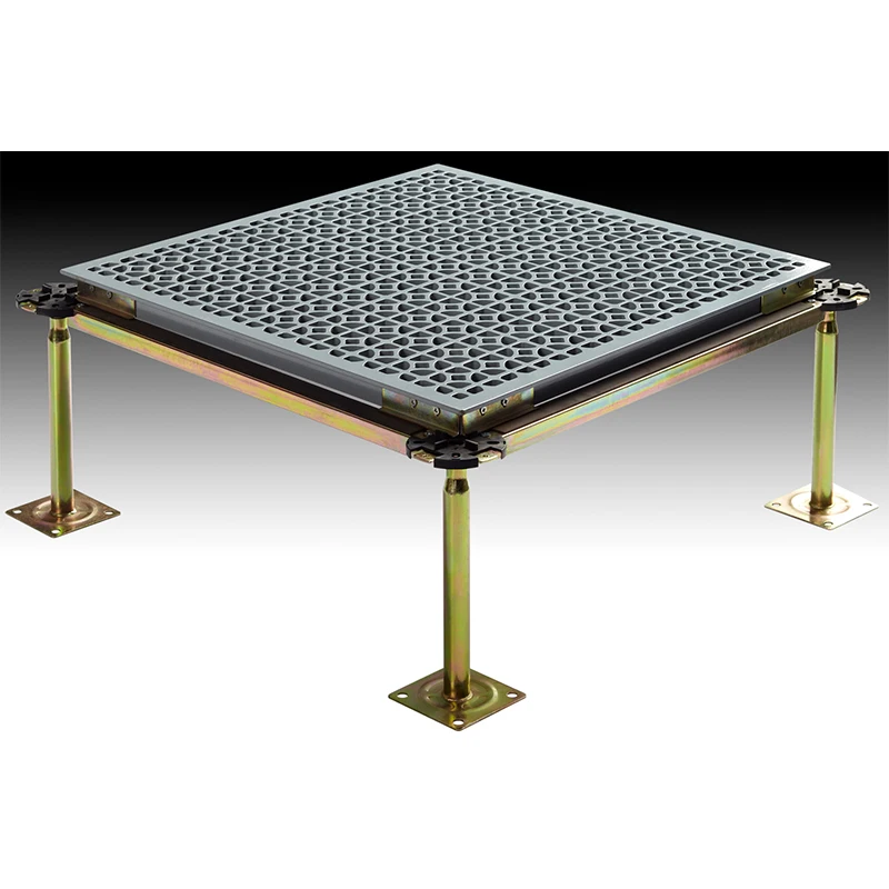 Aluminum alloy ventilation raised floor tiles with fan