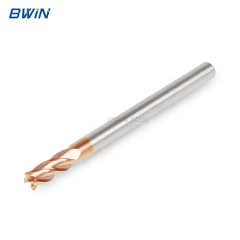 BWIN manufacture 4 Flute Solid tungsten Carbide Milling Cutter cnc End Mill for Stainless Steel