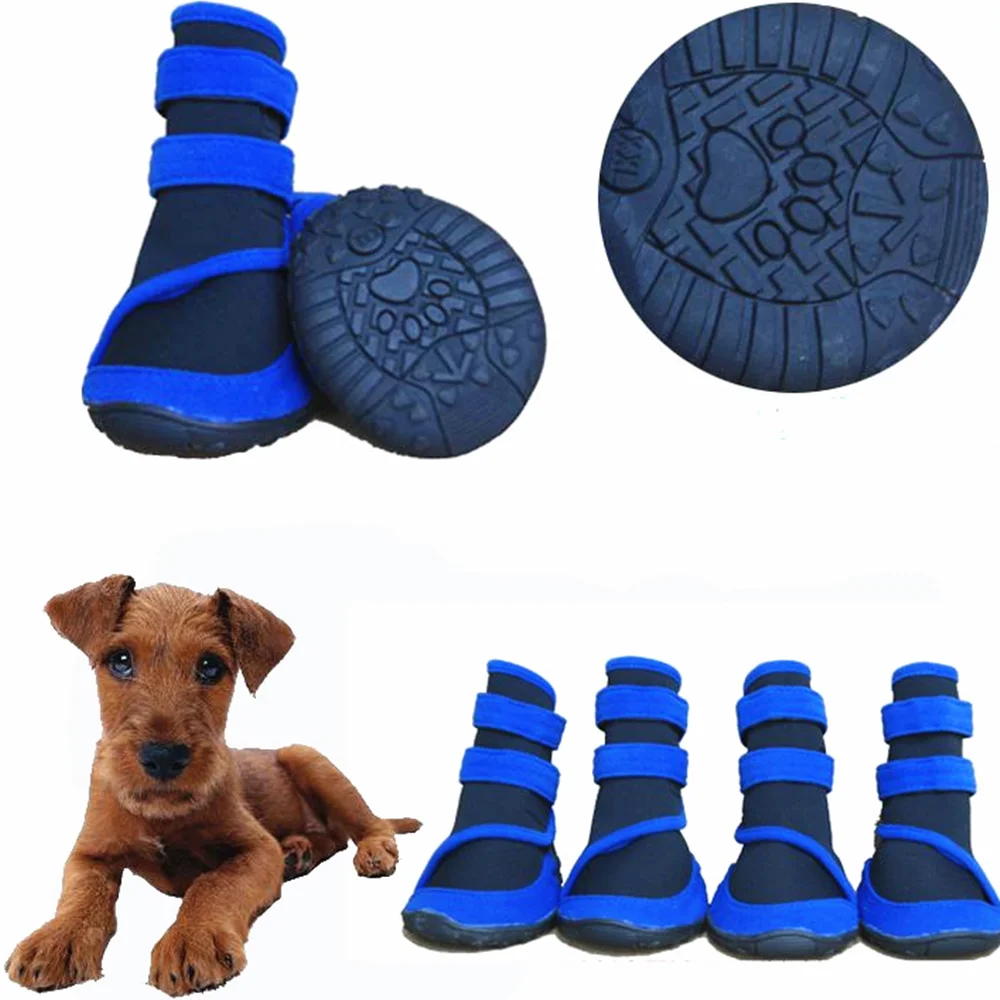 high grade dog Diving shoes XS-L size pet dog shoes with oxford bottom pink red blue pet supplies dog shoes