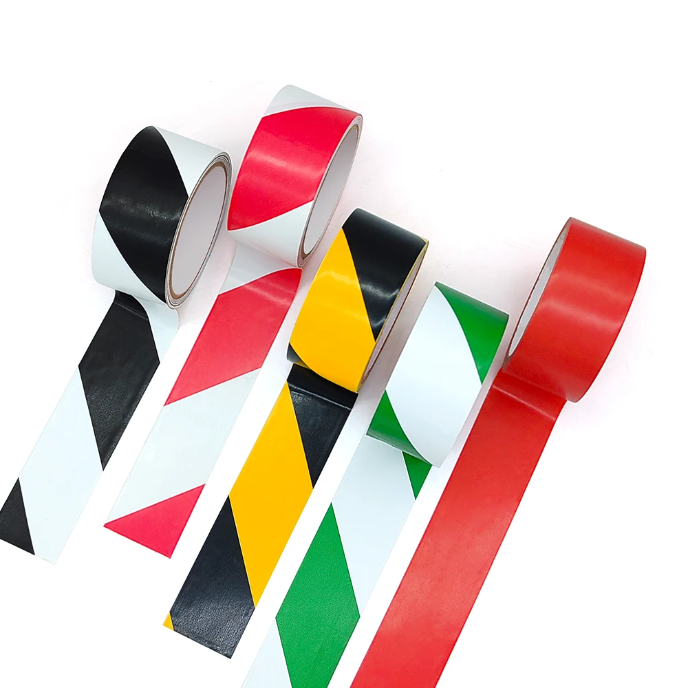 High visibility strong adhesive thick film vinyl PVC floor marking tape for facility warning lane marking