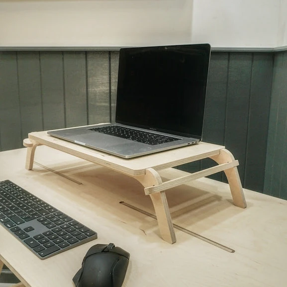 Wood Home Office Computer Monitor Stand Riser Office Bedroom Monitor Stand