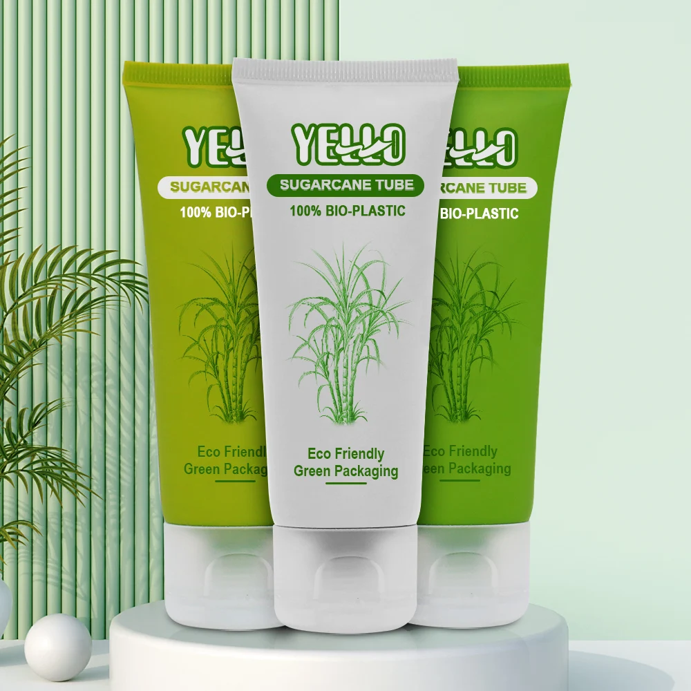 Custom Empty Eco Friendly Sugarcane PCR Plastic Kraft Paper 100ml 150ml Cosmetic Packaging Soft Squeeze Lotion Cream Tube