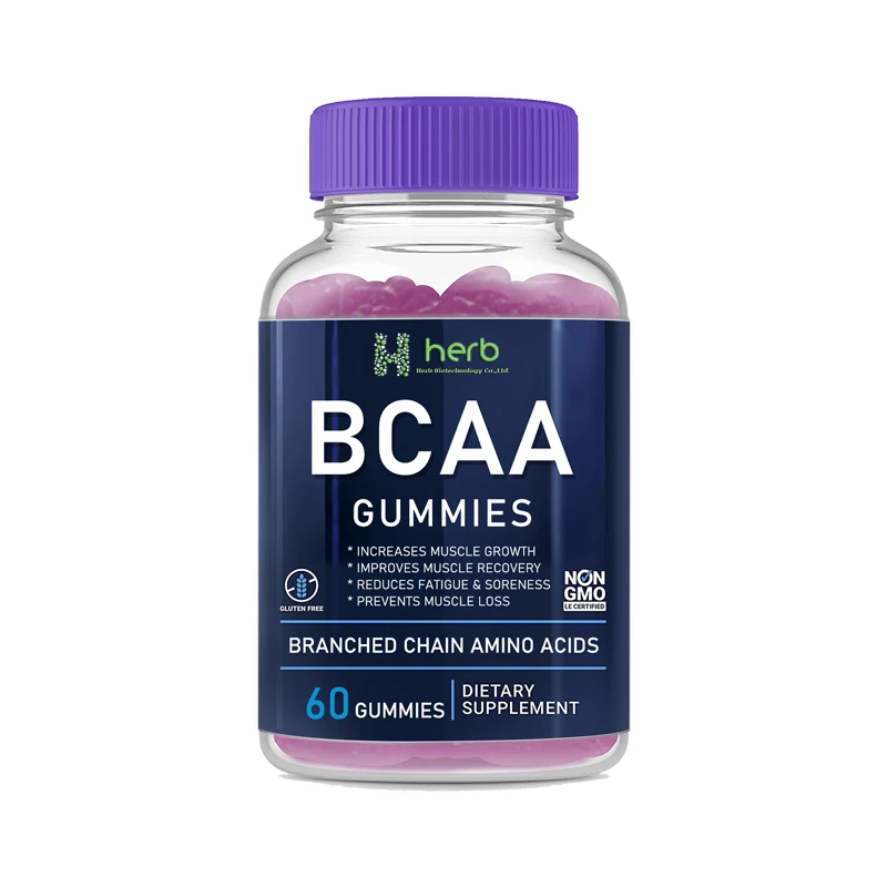 Private label Customized Sugar free Immune Booster Supplement Sports Gummies muscle building bcaa gummies