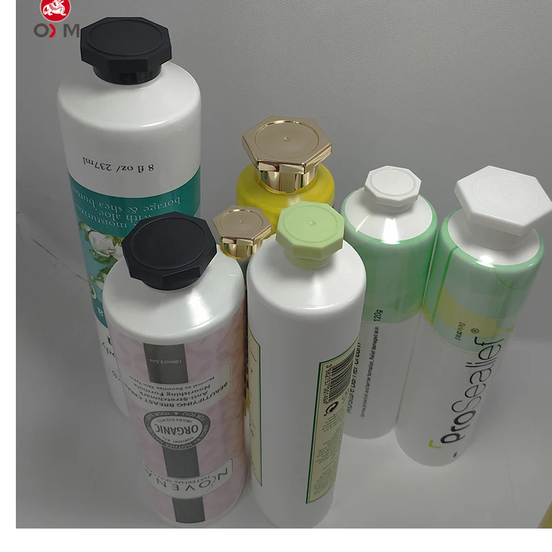 Customized Hand Cream Lotion Squeeze Tube Plastic Soft Container White green PE Cosmetic Tube Packaging