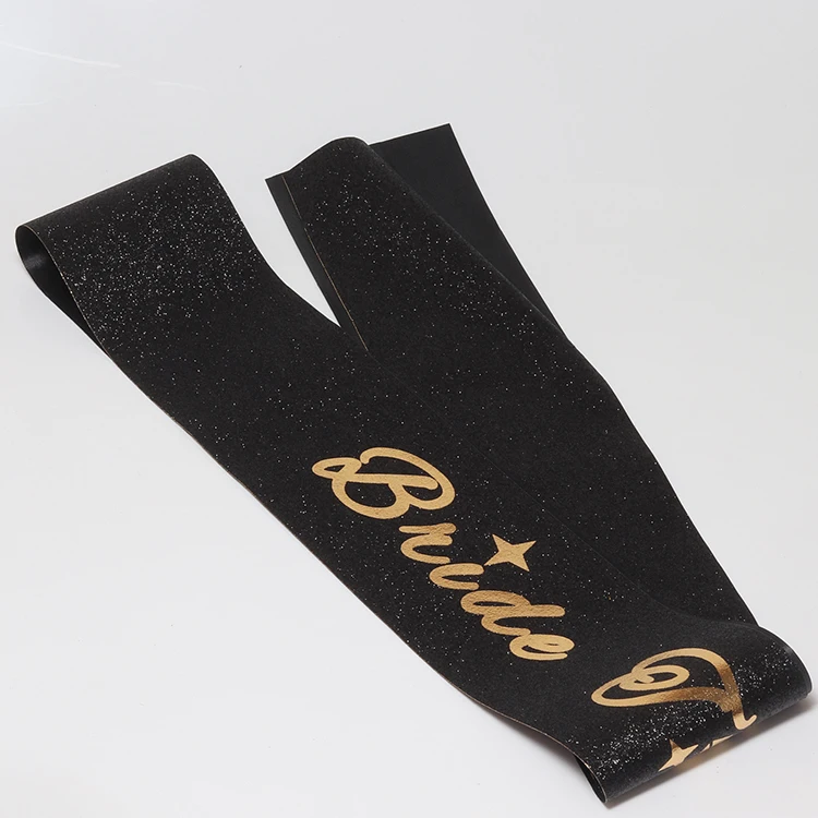 Розово-розовый/золотистый Блестящий Пояс для девичника/пояс для невесты для украшения вечеринки