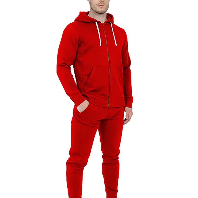 Wholesale Unisex Casual Sweatsuits Full Zip Warm Tracksuits For Men Factory 2 Pieces Custom Logo Casual Jogging Tracksuit Set