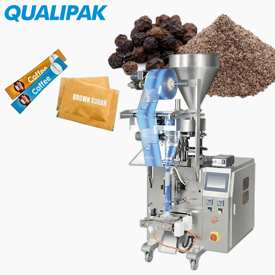 Qualipak Automatic plastic sachet flour rice salt sugar filling packing machine