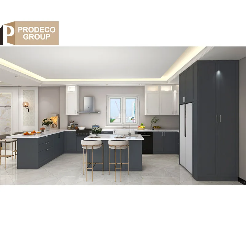 Фабрика Prodeco индивидуальная Роскошная Высококачественная кухонная мебель портативные аксессуары для кухонных шкафов и наборов