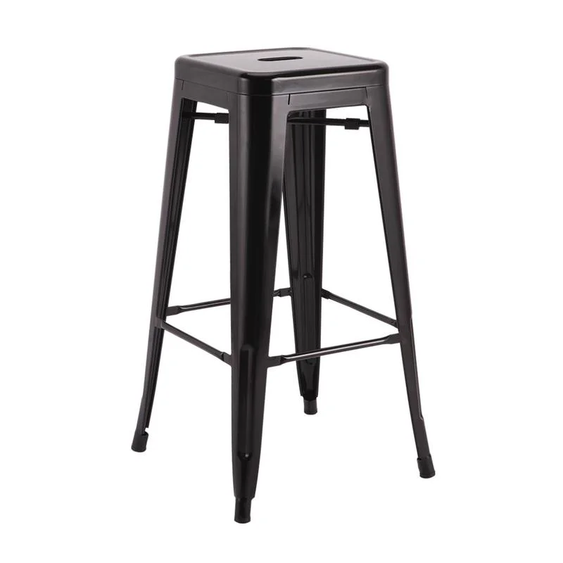 American Style Colorful Stackable Metal Bar Stool Chairs For Kitchen