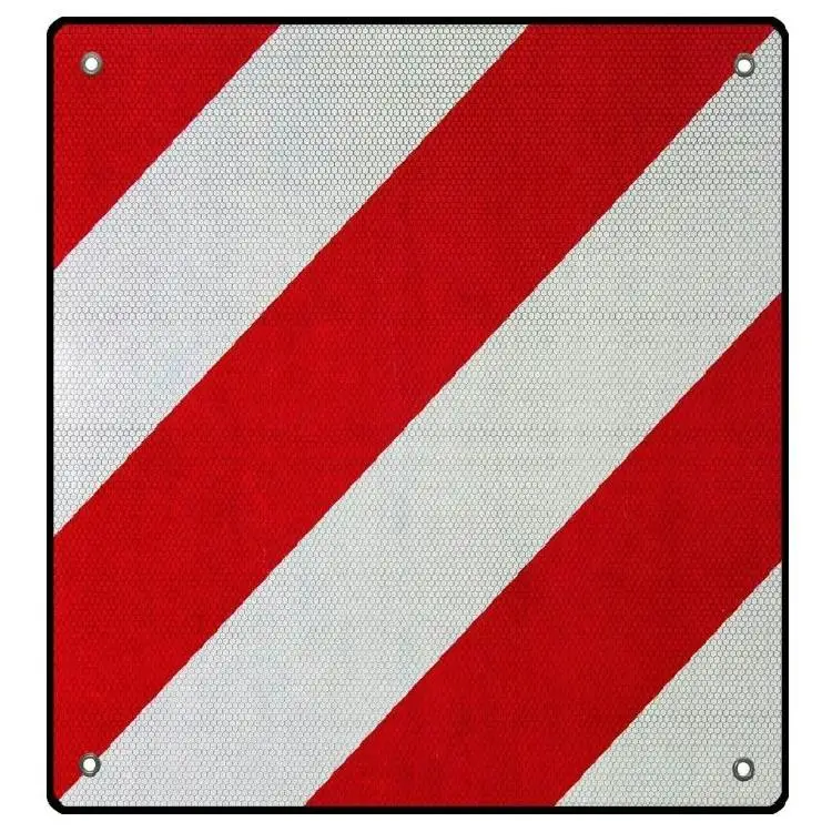 Reflective Germany Spain Italy 2-in-1 Red White 500 MM Reflective Plate Aluminum Warning Rear Sign