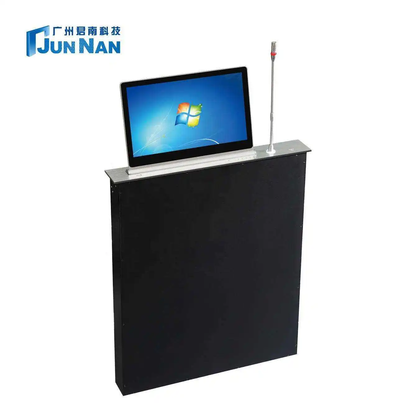 Factory Price Wholesale Intelligent Desktop Pop TV Lifter Motorized Hidden Monitor Lift for Paperless Meetings Video Function