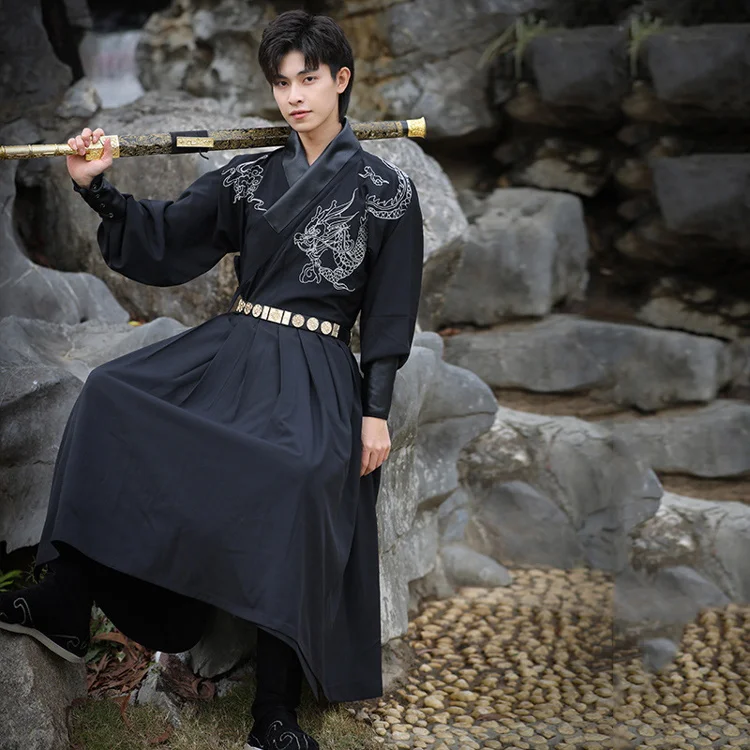 Men Hanfu Readymade 4Xl 5Xl Men Hanfu Costume Hot Sale Adult Ming Dynasty Flying fish Suit Chinese Traditional Men Hanfu