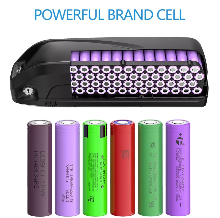 Rechargeable E Bike Lithium ion battery  48V 36V 13Ah 15Ah 17.5ah  Hailong down tube Ebike  Battery for 500W 1000W motor
