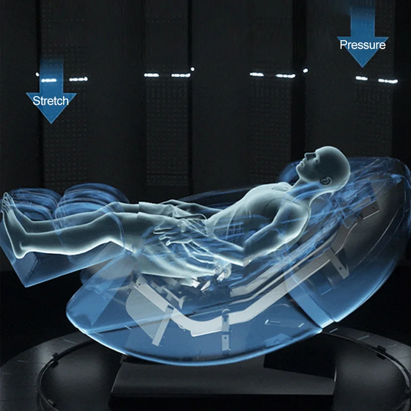 2022 Best Selling 4D Zero Gravity Shiatsu Massage Chair Sl Track Far Infrared Heating Calf Rollers Massage Chair