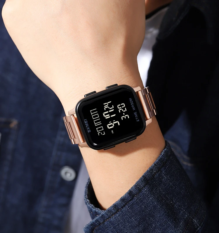 Top selling skmei 1859 jam tangan  rectangular 50 meters water resistance digital watch sport watch men wrist