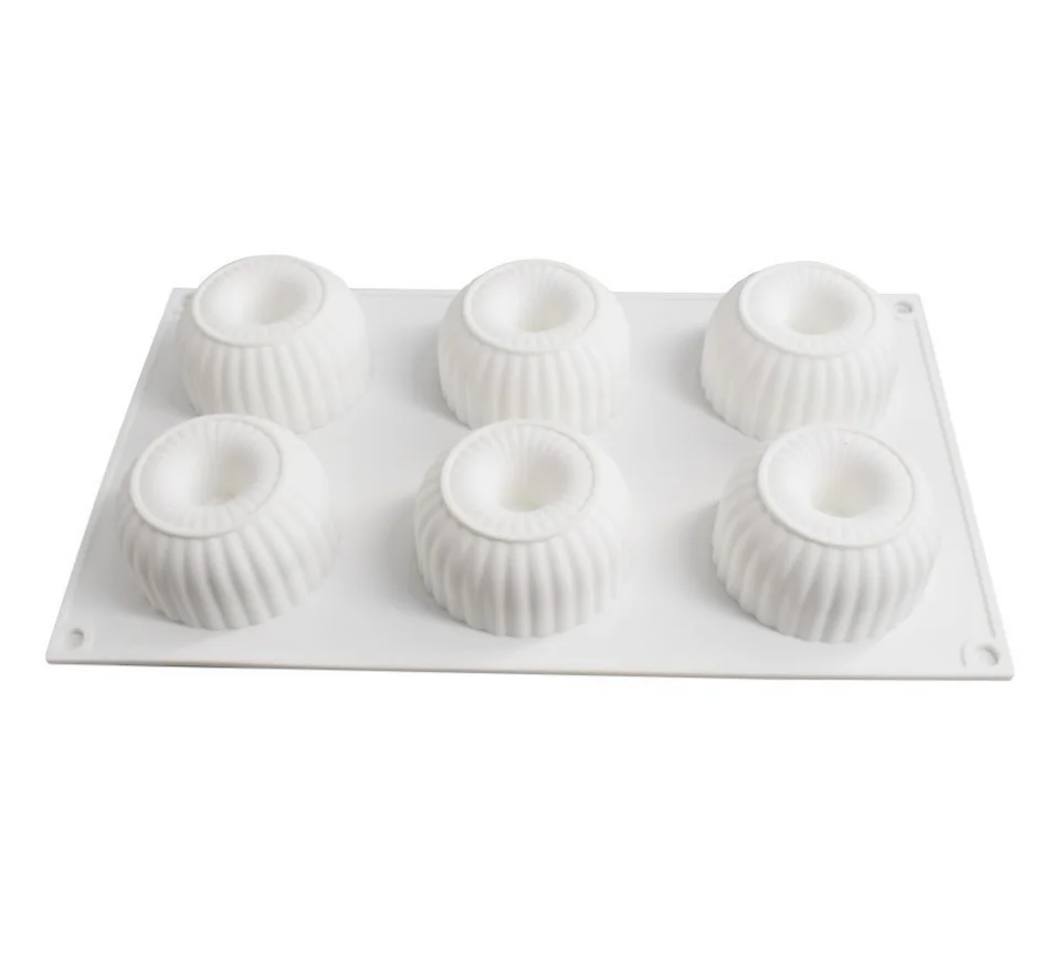 6 Cavities Doughnut Shape Silicone French Dessert Mousse Mold For Pastry Baking And Fondant Cake Decoration Chocolate Making