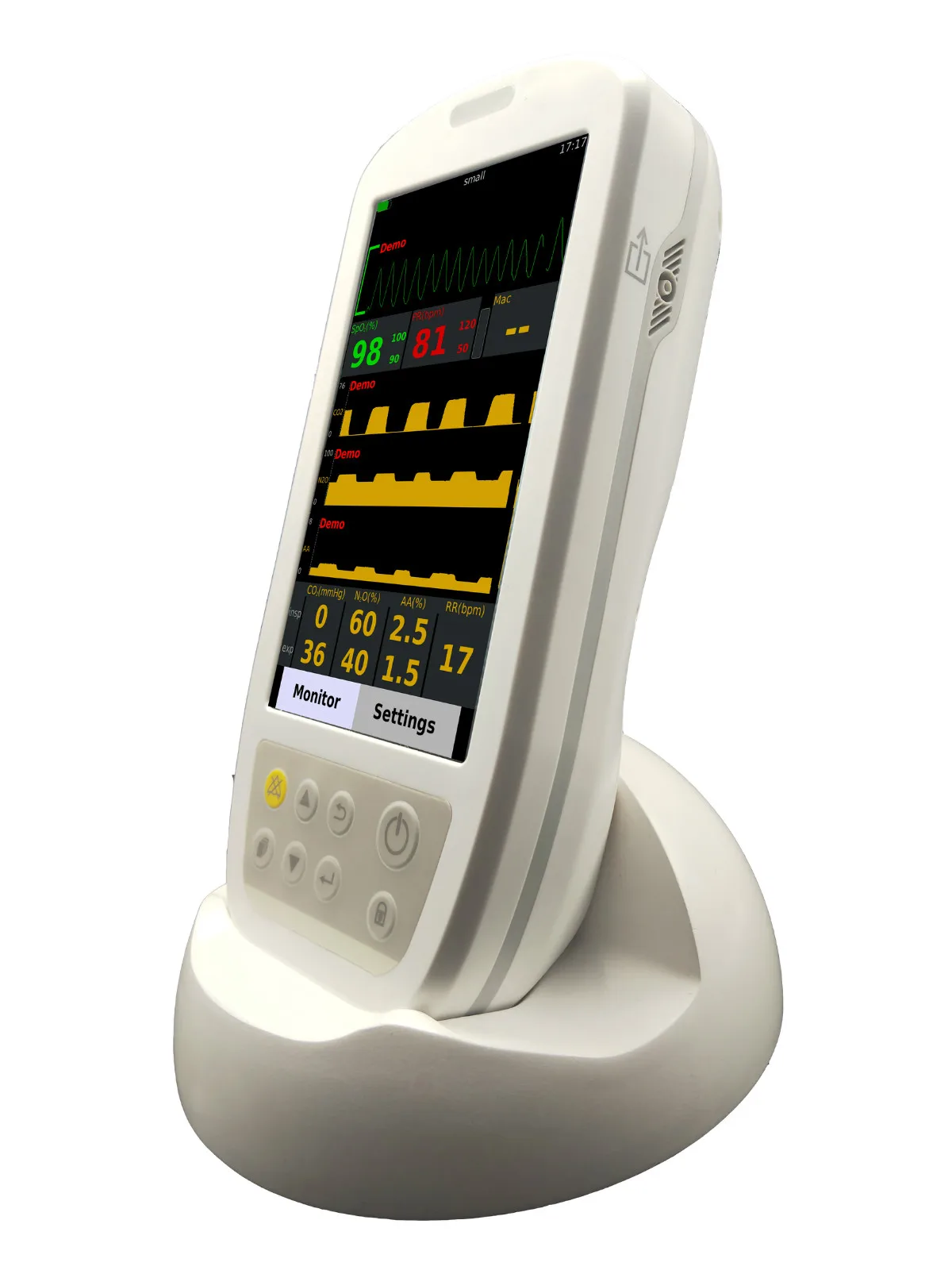 
 Портативное ручное медицинское устройство для анестезии ветеринарного назначения с капнографом/EtCO2/газ-агент и Spo2  