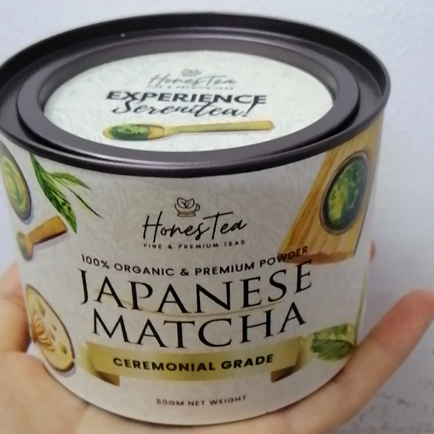 Customized ceremonial grade organic matcha green tea powder private label 30g matcha tin with own logo