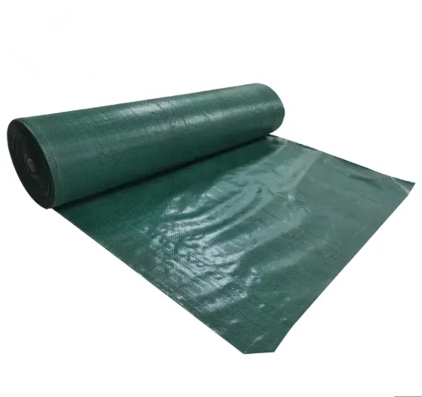 Green colour slit fence with paper tube plastic mulch landscape fabric PP Woven Silt Fence