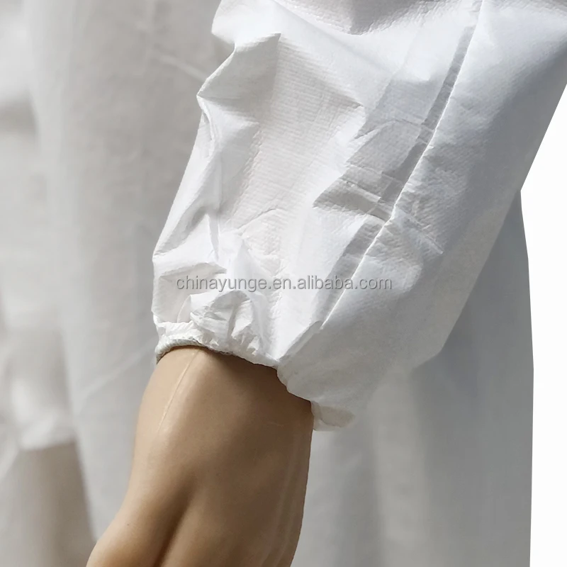 Cheap dupont fabric wholesale disposable hazmat suit sms ppe set disposable coveralls AAMI ppe gowns