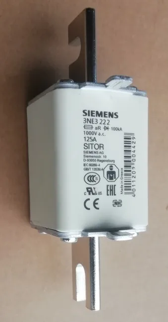 Предохранители: 3NE3222 125A 1000V NH1 / 3NE3221 100A 3NE3224 160A 3NE3225 200A 3NE3227 250A 3NE3230-0 315A