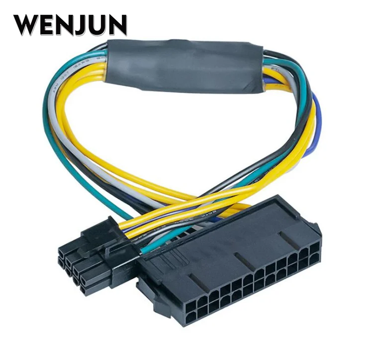 WENJUN 24 Pin to 8 Pin ATX PSU Power Adapter Cable Compatible with DELL Optiplex 3020 7020 9020 Precision T1700 10pcs
