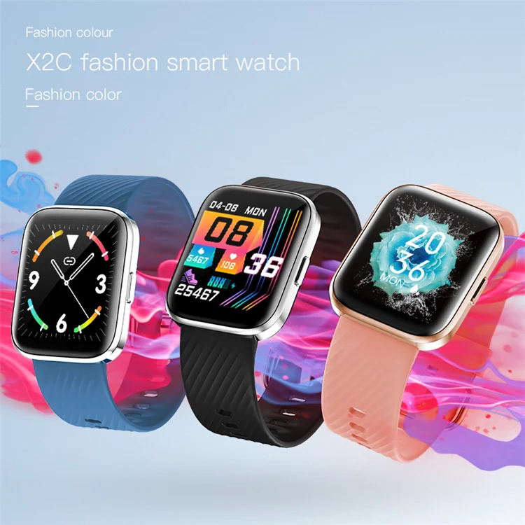  Большой 2 5D hd стеклянный экран x2 Мужские Женские сенсорные водонепроницаемые умные наручные часы Браслет фитнес-трекер