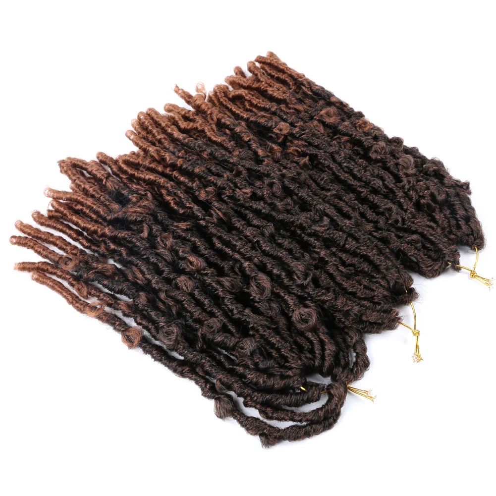 Wholesale faux locs long butterfly locs braiding hair 24inch Twist crochet hair synthetic hair wicks for african braids