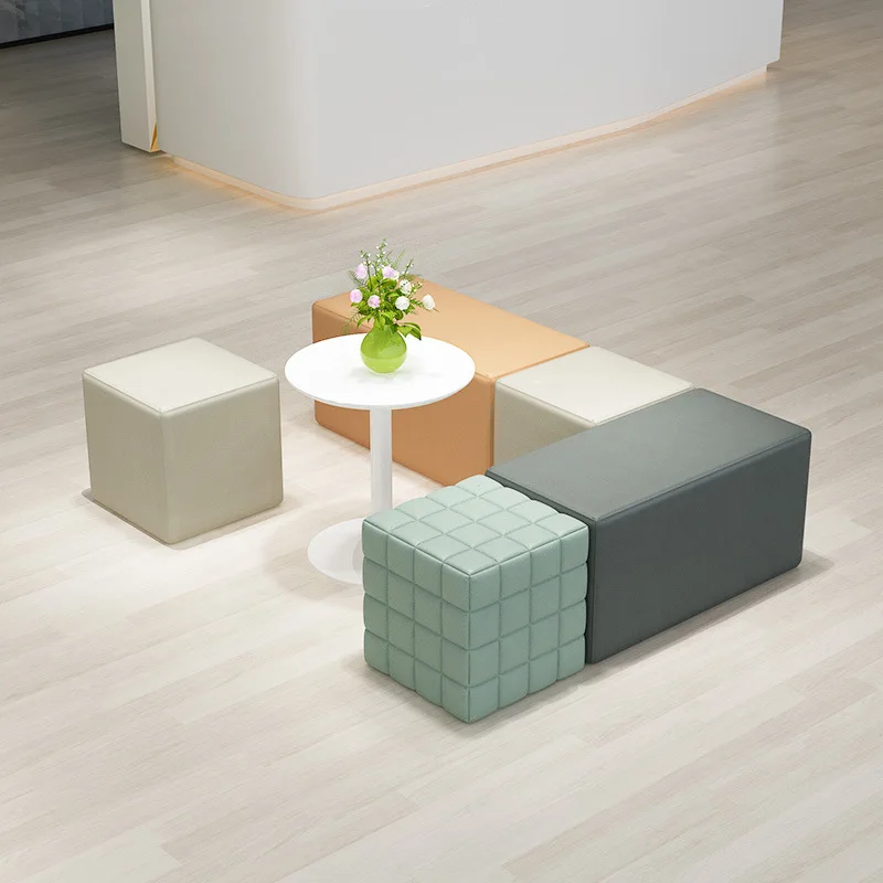 Simple Creative Business Meeting Lounge to Discuss Small Round Table and Chair Combination