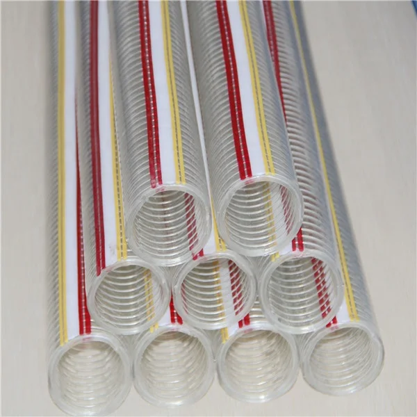 Transparent Tube Vacuum Tube Plastic Reinforced 100mm Clear PVC Oil-pipe Steel Wire Hose