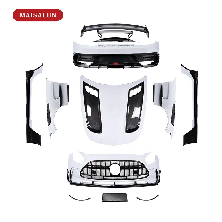 New Discount AMG GT B style full Body kit for Mercedes Benz Amg GT/GTC/GTS carbon fiber front rear bumper spoiler wing exhaust