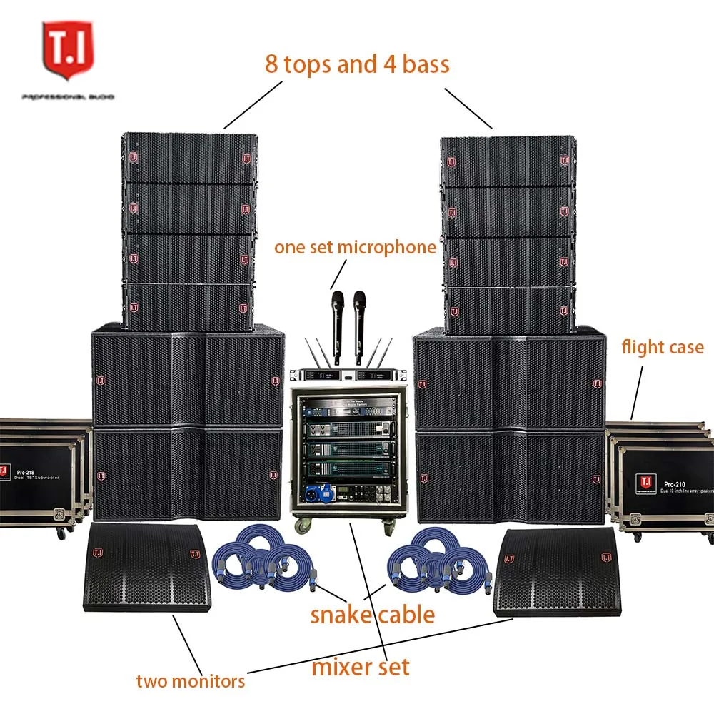 High Quality 800W Pro210 Church DJ Sound System 10-Inch Line Array Speaker Audio System Sound