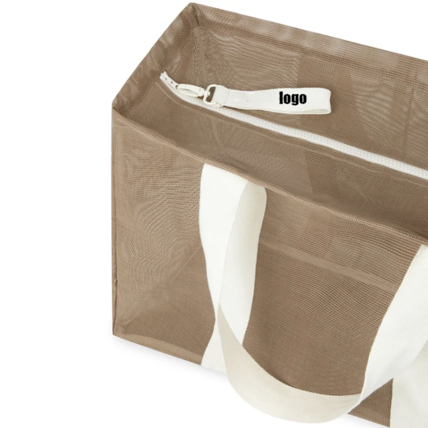 2024 BR New Style Hot Selling Beach Customized Tote PVC XL Mesh Bag, Nylon Strap Waterproof And Sand proof Large Capacity Bag/