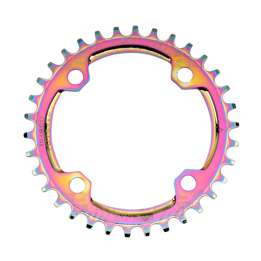 Colorful Snail aluminium alloy bicycle chainwheel crankset chain ring mountain bike gear disc 32T 34T 36T 38T