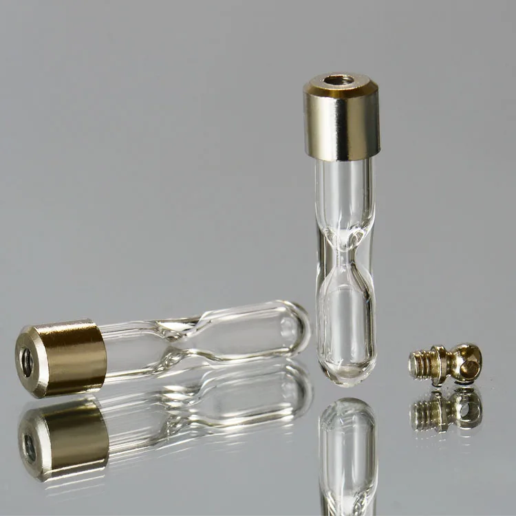 Hourglass shape 1ml empty essential oil glass perfume bottle glass bottle