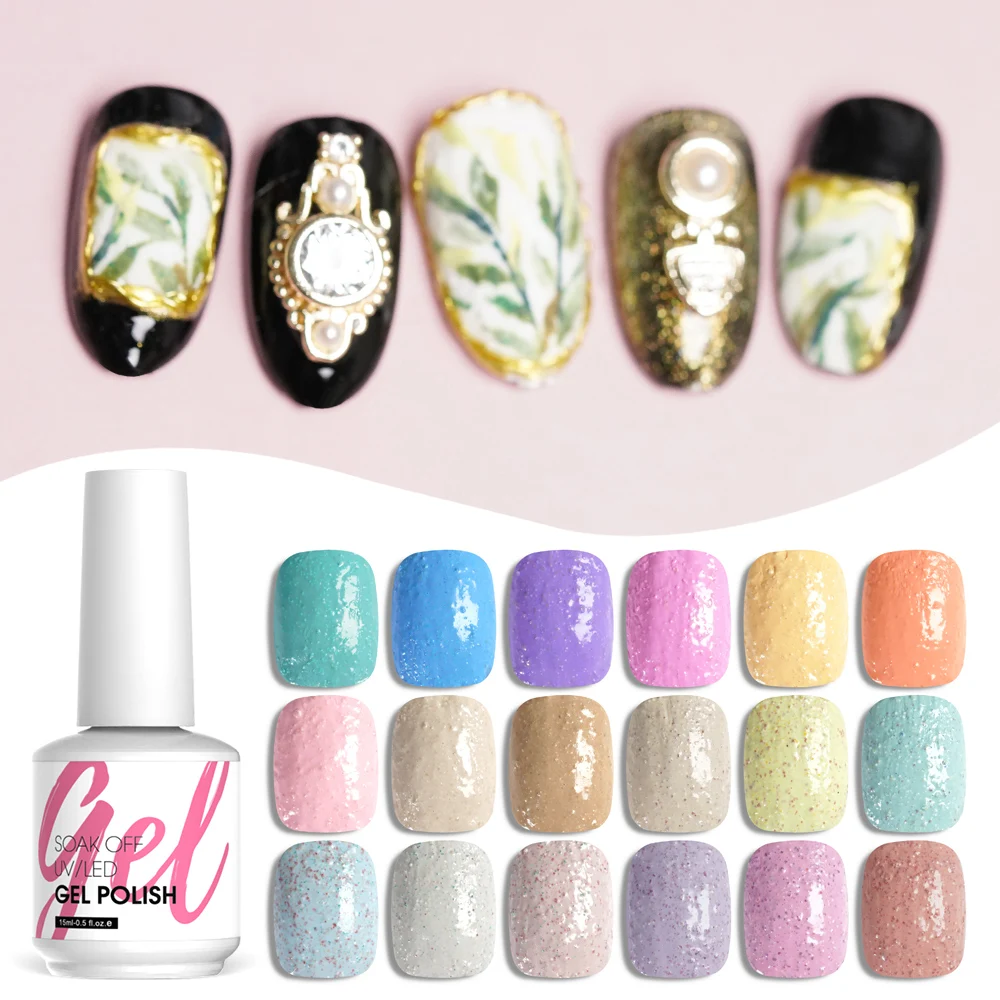 Sand Rock Color Custom Logo Cruelty Free Non ToxicVery Good Soak Off Esmaltes De UV Nail Gel Polish