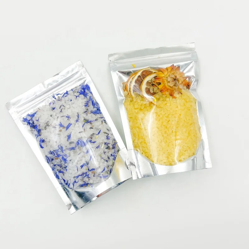 OED Private Label Luxury packaging bath soaking bathroom cleaning 100% natural himalayan salt scrub bath salts with flowers