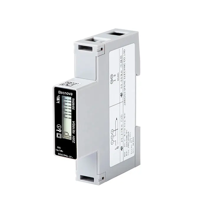 Single phase din rail 18mm 1P module electrical power meter Modbus-RTU energy meter with RS485 Modbus-RTU communication