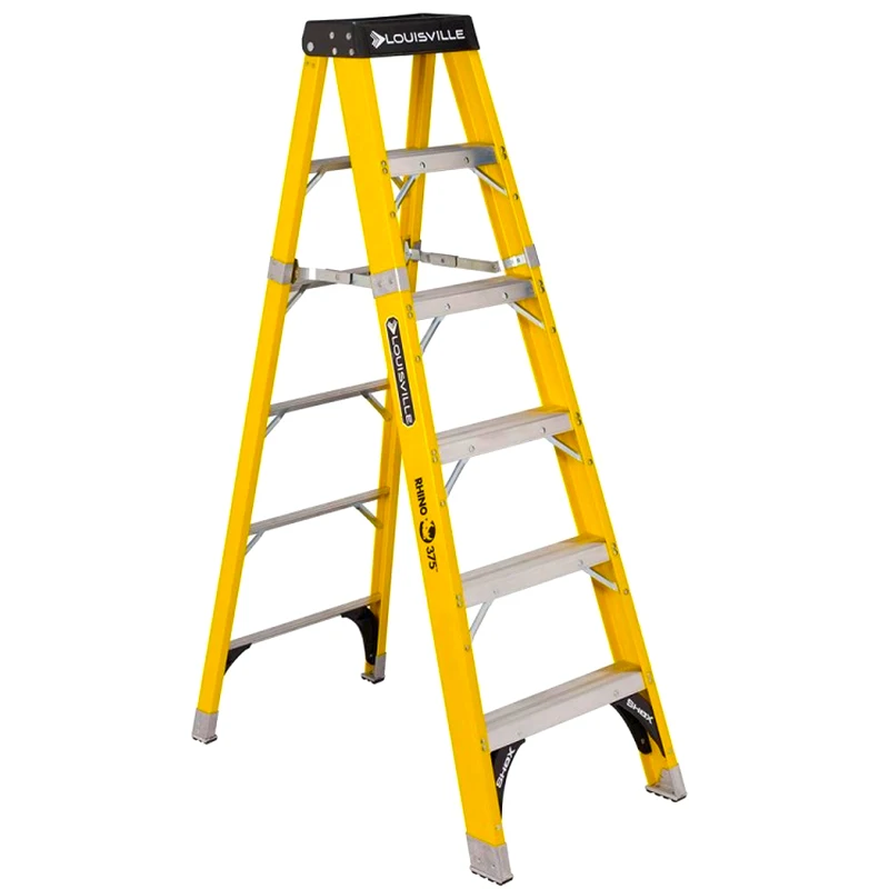 High Strength pultrusion safety Industrial Step Extension Fiberglass Portable Fire Ladder